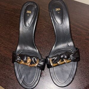 Zara kitten heel sandals sz 41